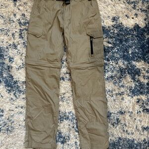 Men's Tan Cargo Pants with removal legs